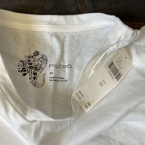 NWT Anthroplogie Pilcro Tie-Front Top White Size X-Small - Picture 11 of 12